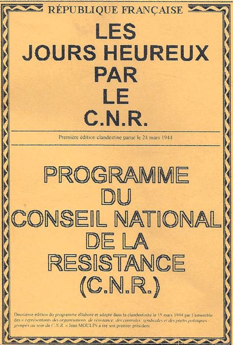 Le Conseil National de la Résistance